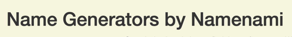Name Generators by Namenami Logo